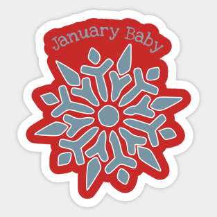 January Baby snowflake Sticker